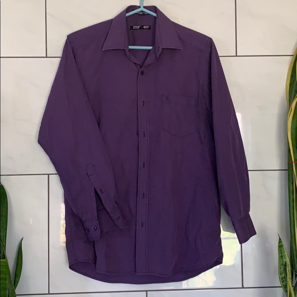 Xios purple button down